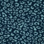 Tissu teddy jacquard léopard – Bleu pétrole