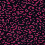 Tissu teddy jacquard léopard – Fuchsia et marine