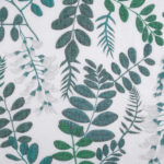 Tissu voilage Acacia - Écru et vert