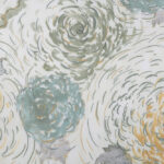 Tissu voilage Écume - Écru, or, bleu et gris
