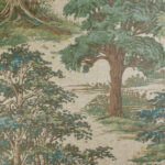 Tissu voilage Fontainebleau - Vert, imprimé forêt