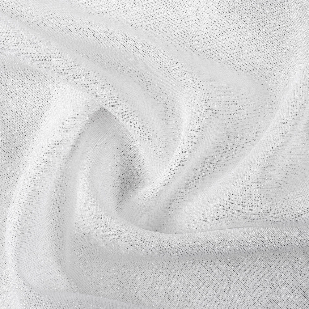 Tissu voilage Midnight - Blanc et argent Tissu voilage Midnight - Blanc et argent