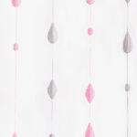 Tissu voilage Pampille - Rose et gris