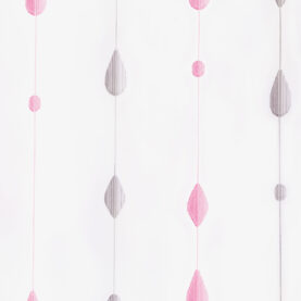 Tissu voilage Pampille - Rose et gris