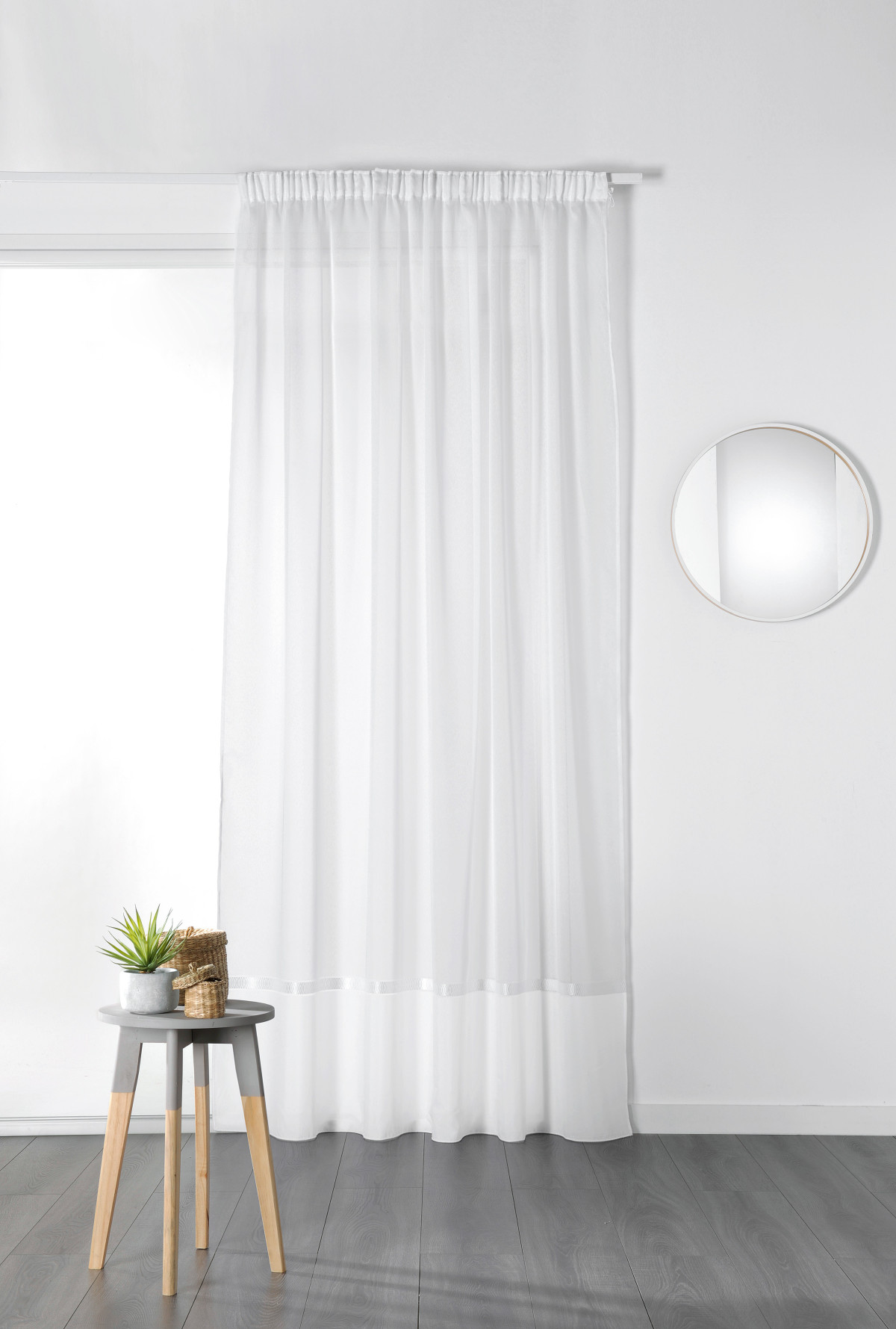 Tissu voilage Simple chevron - Blanc Tissu voilage Simple chevron - Blanc