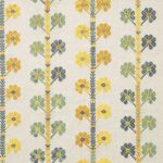 Toile brodée "Coup de Chance" édition Thevenon Paris - Bleu, vert et jaune