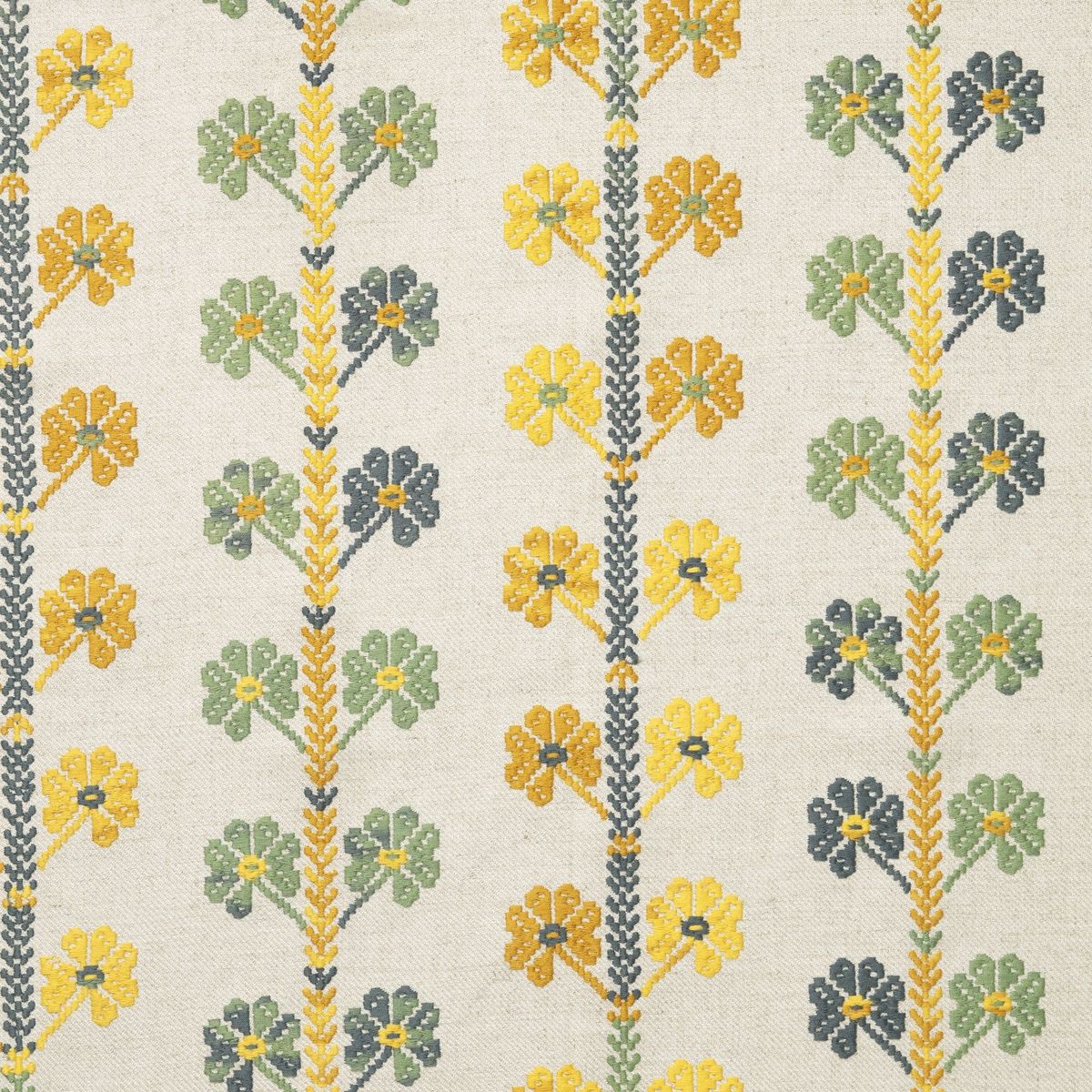 Toile brodée "Coup de Chance" édition Thevenon Paris - Bleu, vert et jaune Toile brodée "Coup de Chance" édition Thevenon Paris - Bleu, vert et jaune