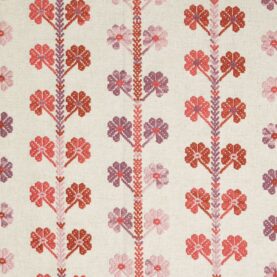 Toile brodée "Coup de Chance" édition Thevenon Paris - Rose et rouge