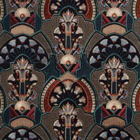 Toile brodée "Majestic" édition Thevenon Paris - Multicolore fond noir