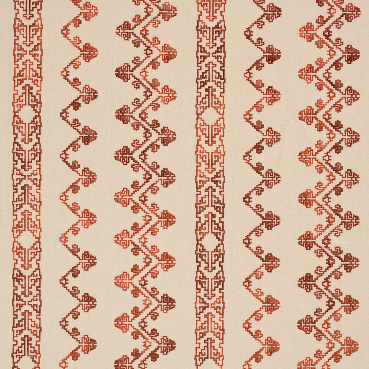 Toile brodée "Palmyra" édition Thevenon Paris - Argile OEKO-TEX Toile brodée "Palmyra" édition Thevenon Paris - Argile OEKO-TEX