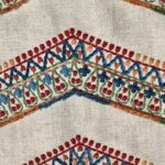 Toile brodée "Pop brodé" édition Thevenon Paris - Multicolore OEKO-TEX