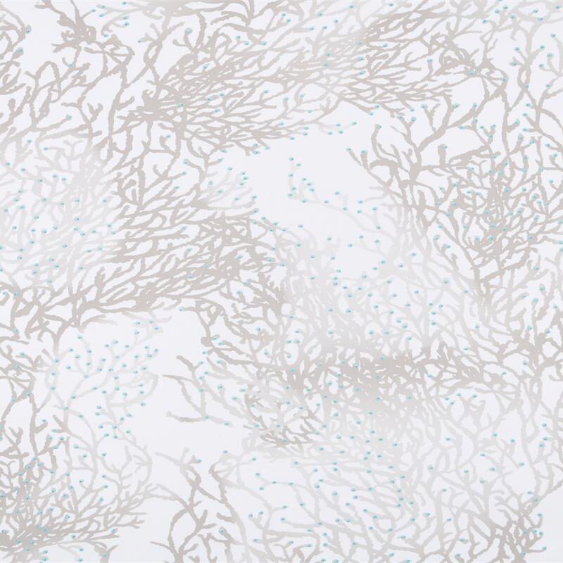 Toile cirée PVC Cyriac – Blanc et gris (1) Toile cirée PVC Cyriac – Blanc et gris