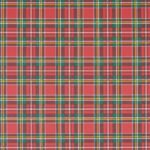 Toile cirée PVC tartan Conor – Rouge et vert