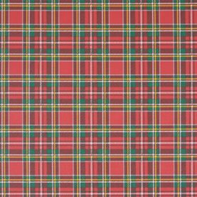 Toile cirée PVC tartan Conor – Rouge et vert