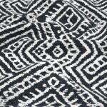 Toile Monaco Kilim – Noir et blanc