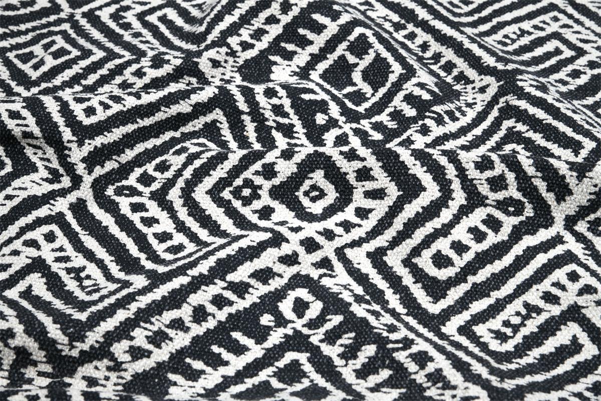 Toile Monaco Kilim – Noir et blanc Toile Monaco Kilim – Noir et blanc