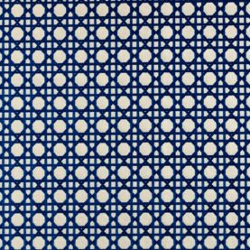 Velours extérieur "Cannage" édition Thevenon Paris - Bleu fond écru