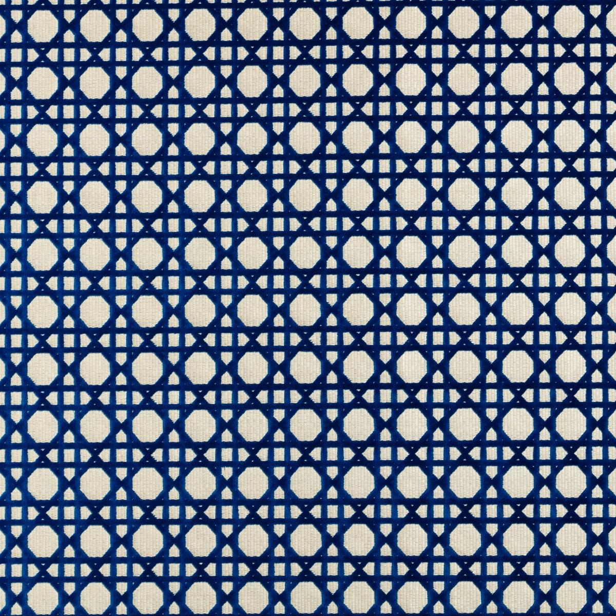 Velours extérieur "Cannage" édition Thevenon Paris - Bleu fond écru Velours extérieur "Cannage" édition Thevenon Paris - Bleu fond écru