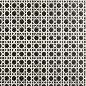 Velours extérieur "Cannage" édition Thevenon Paris - Noir et blanc